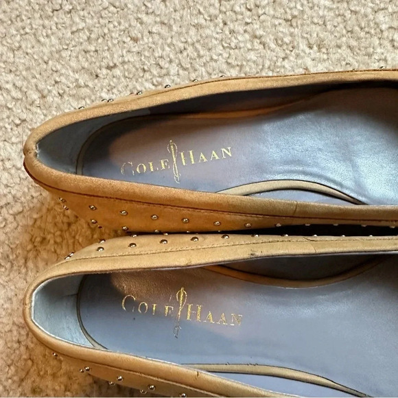 Cole Haan Tan Studded Ballet Flats - Picture 4 of 6